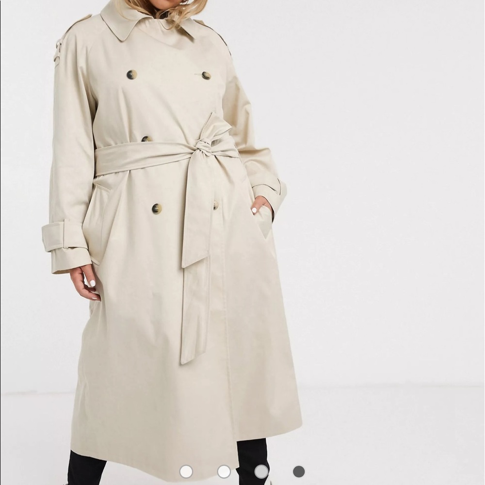 Beautiful classic long Asos Curve trench coat - Picture 2 of 10
